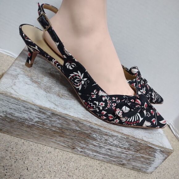 👍 Talbots Slingback Kitten Heels Size 9.5.  A3 - Picture 1 of 6